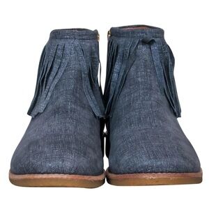 Kate Spade New York Betsie Too Fringed Chambray Ankle Boots